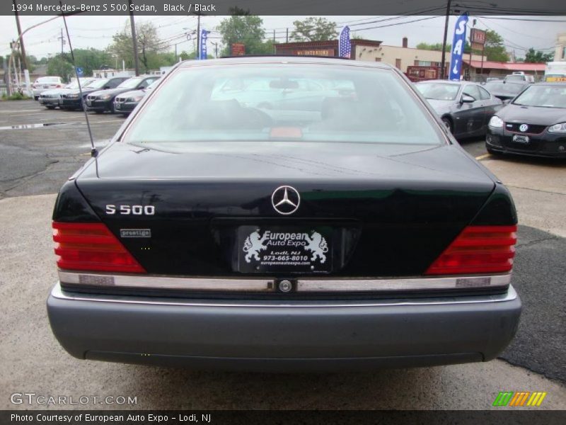 Black / Black 1994 Mercedes-Benz S 500 Sedan