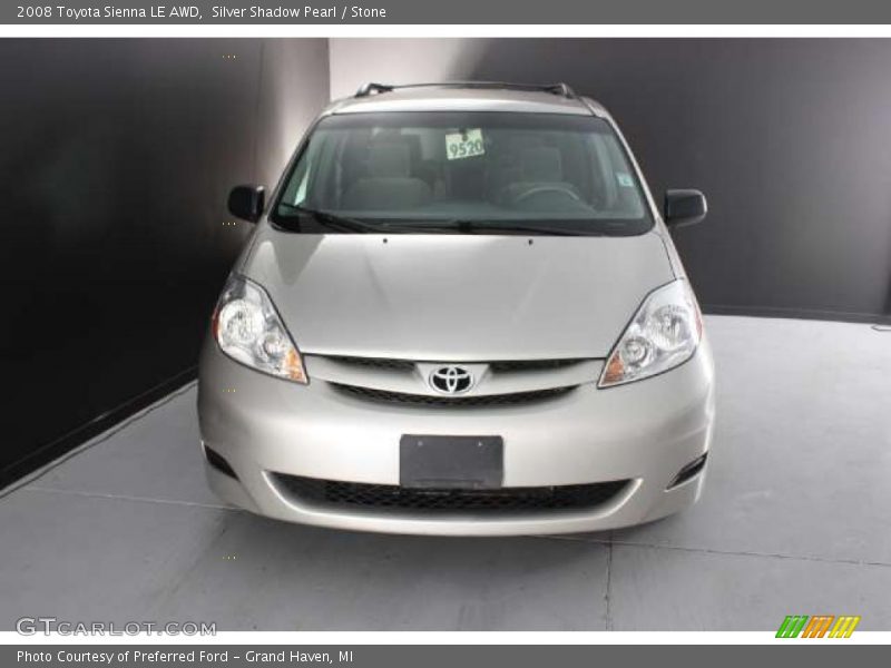 Silver Shadow Pearl / Stone 2008 Toyota Sienna LE AWD