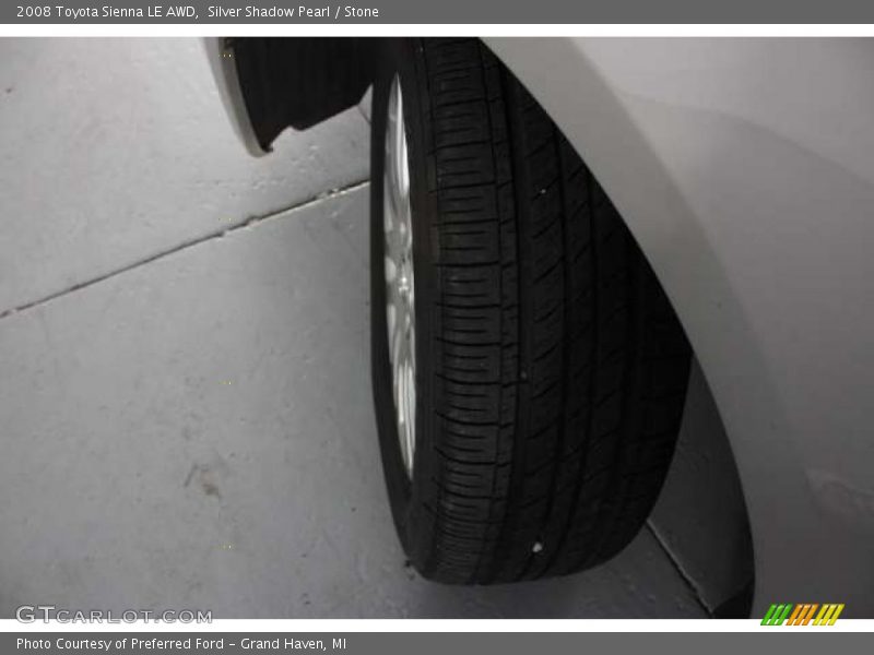 Silver Shadow Pearl / Stone 2008 Toyota Sienna LE AWD