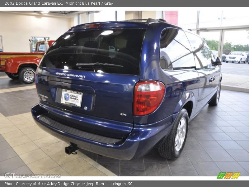 Midnight Blue Pearl / Gray 2003 Dodge Grand Caravan EX