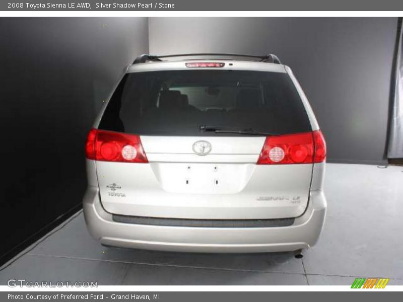 Silver Shadow Pearl / Stone 2008 Toyota Sienna LE AWD