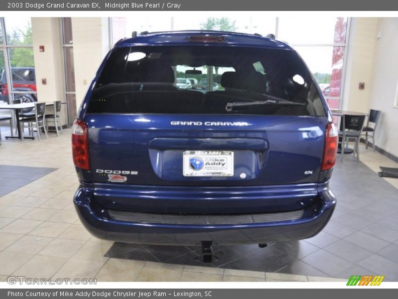 Midnight Blue Pearl / Gray 2003 Dodge Grand Caravan EX