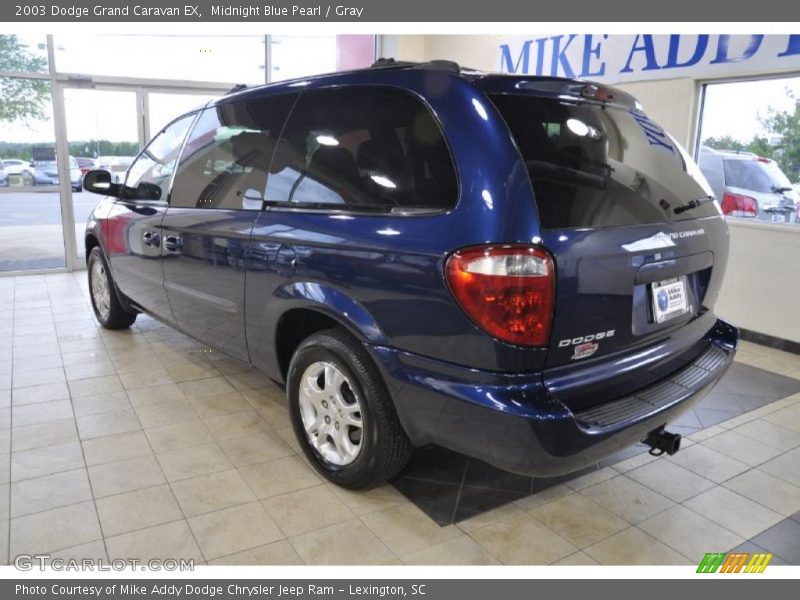 Midnight Blue Pearl / Gray 2003 Dodge Grand Caravan EX
