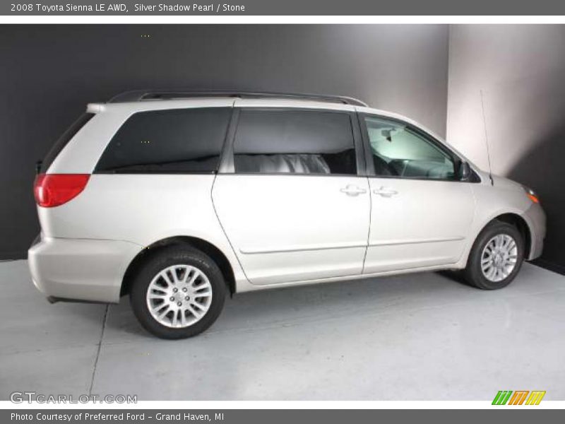 Silver Shadow Pearl / Stone 2008 Toyota Sienna LE AWD