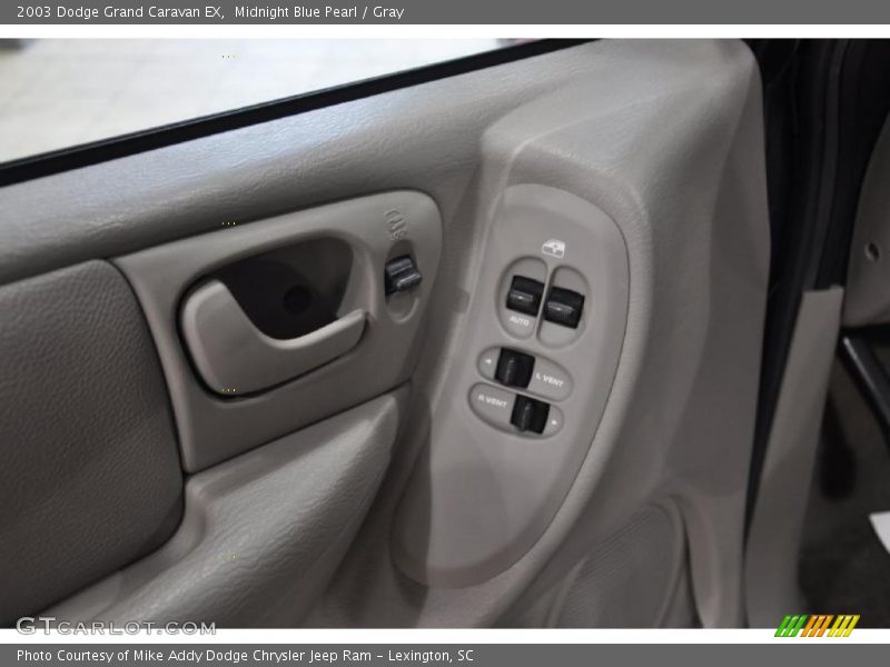 Midnight Blue Pearl / Gray 2003 Dodge Grand Caravan EX