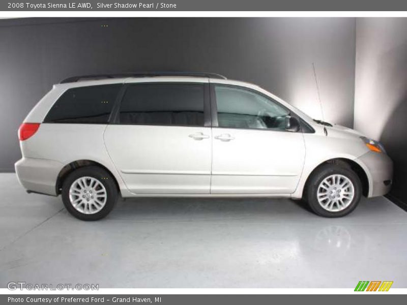 Silver Shadow Pearl / Stone 2008 Toyota Sienna LE AWD
