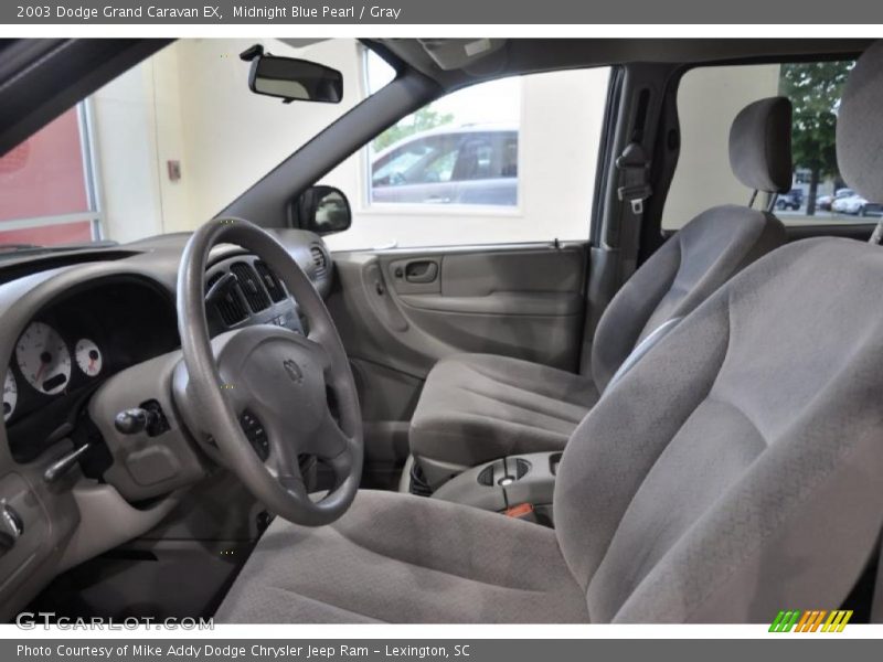Midnight Blue Pearl / Gray 2003 Dodge Grand Caravan EX