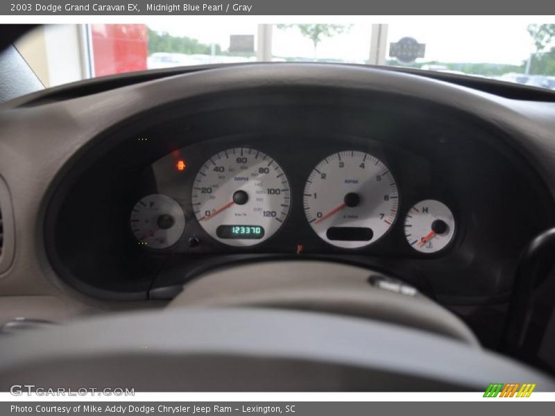Midnight Blue Pearl / Gray 2003 Dodge Grand Caravan EX