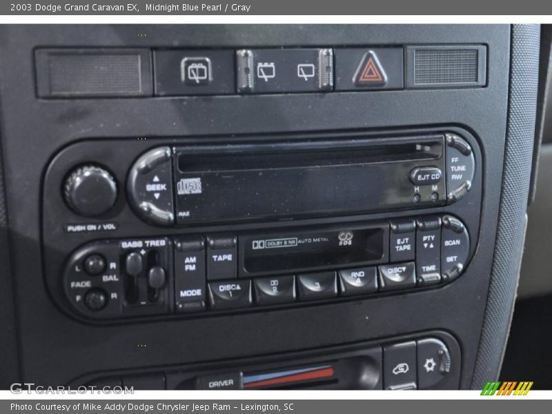 Midnight Blue Pearl / Gray 2003 Dodge Grand Caravan EX