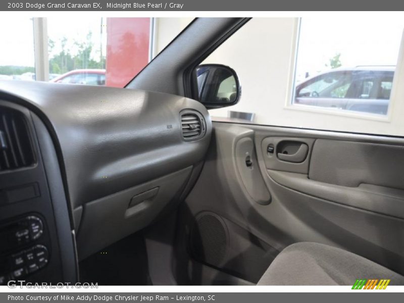 Midnight Blue Pearl / Gray 2003 Dodge Grand Caravan EX