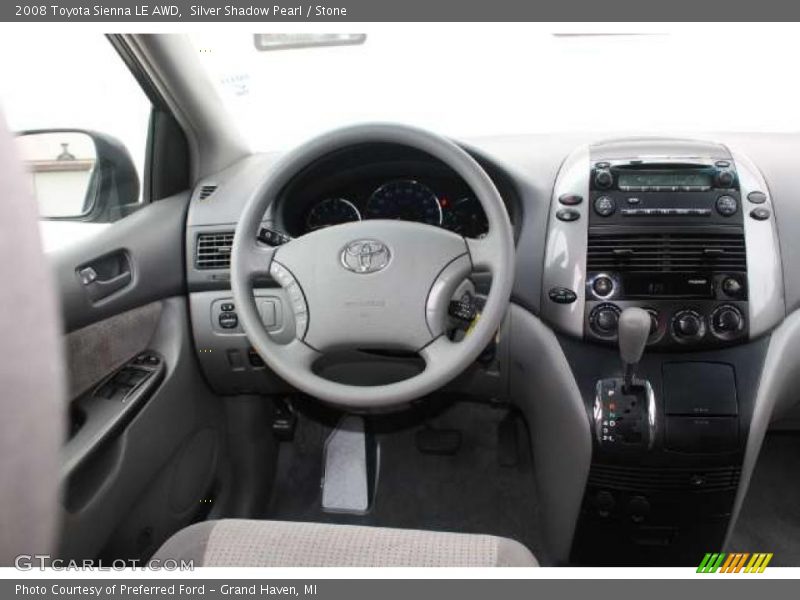 Silver Shadow Pearl / Stone 2008 Toyota Sienna LE AWD