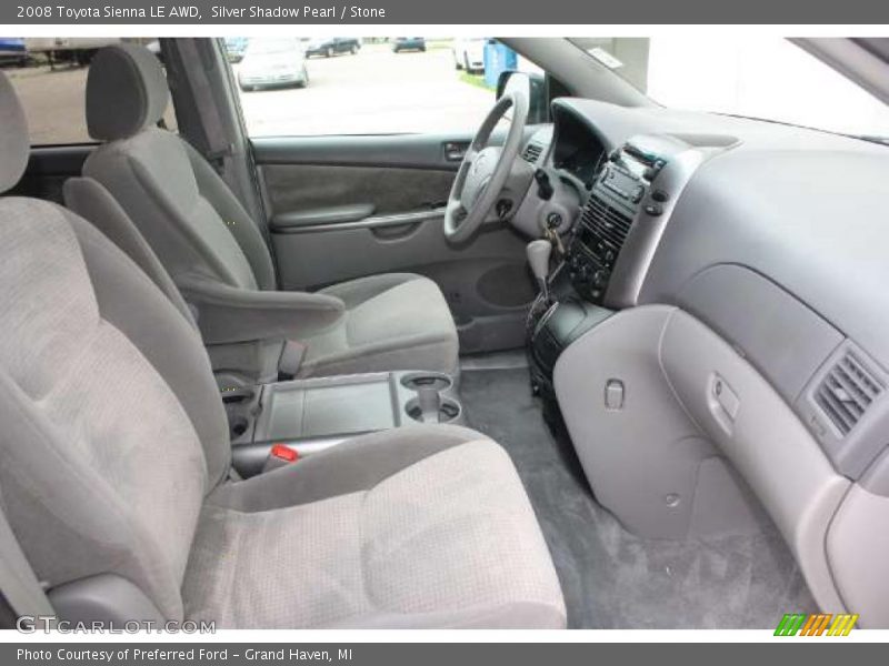 Silver Shadow Pearl / Stone 2008 Toyota Sienna LE AWD