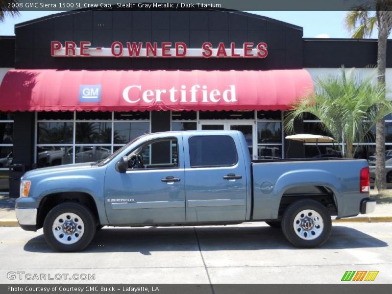 Stealth Gray Metallic / Dark Titanium 2008 GMC Sierra 1500 SL Crew Cab