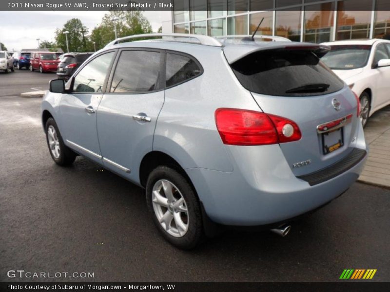 Frosted Steel Metallic / Black 2011 Nissan Rogue SV AWD