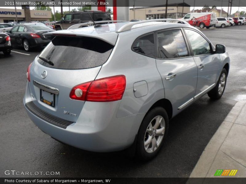 Frosted Steel Metallic / Black 2011 Nissan Rogue SV AWD