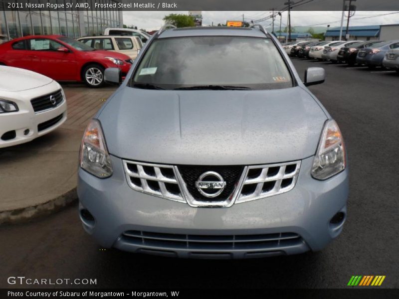 Frosted Steel Metallic / Black 2011 Nissan Rogue SV AWD