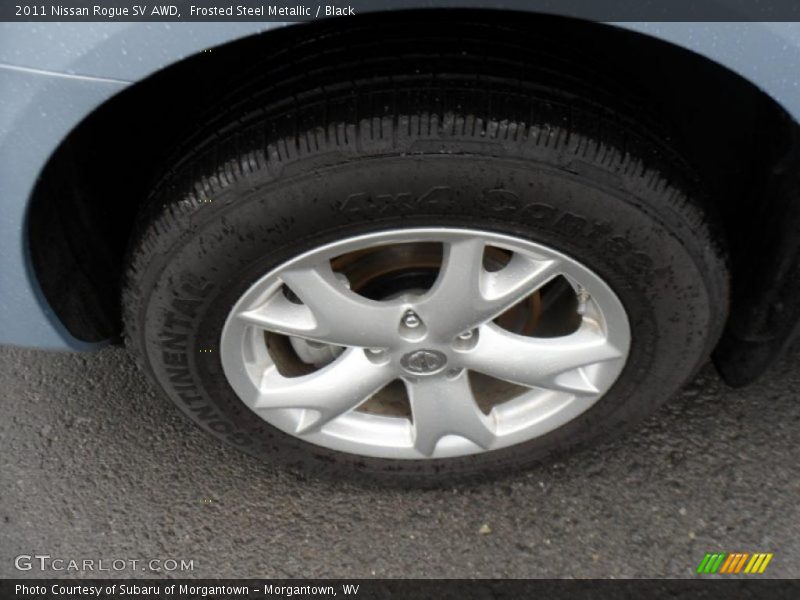 Frosted Steel Metallic / Black 2011 Nissan Rogue SV AWD