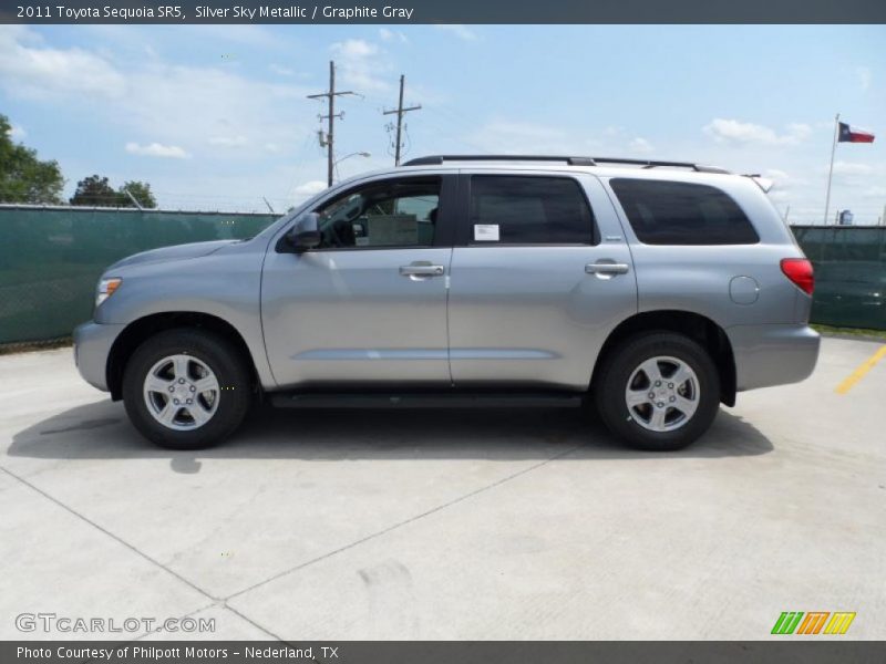 Silver Sky Metallic / Graphite Gray 2011 Toyota Sequoia SR5