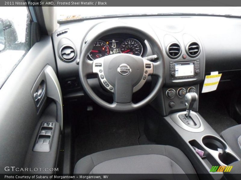 Frosted Steel Metallic / Black 2011 Nissan Rogue SV AWD