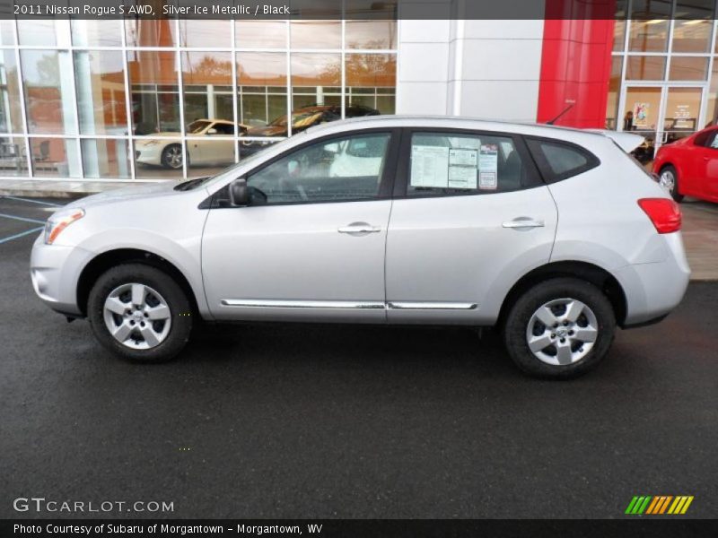 Silver Ice Metallic / Black 2011 Nissan Rogue S AWD