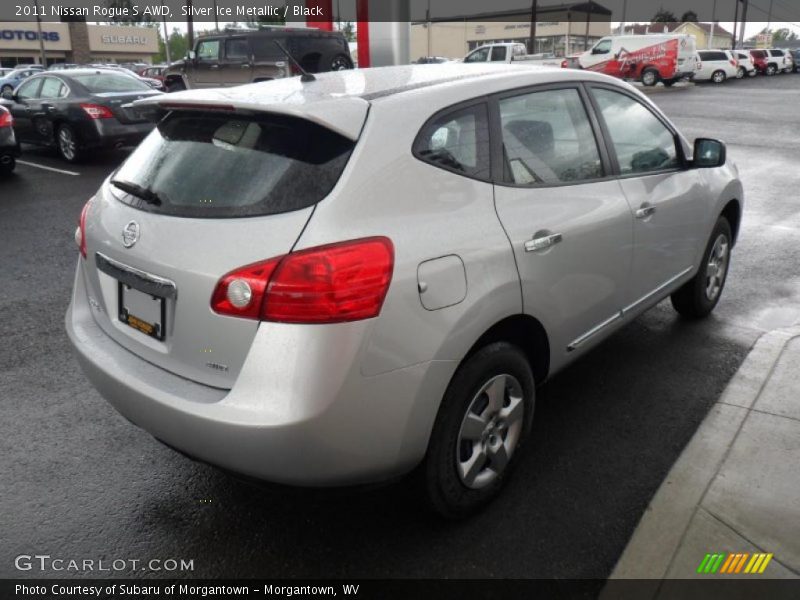 Silver Ice Metallic / Black 2011 Nissan Rogue S AWD
