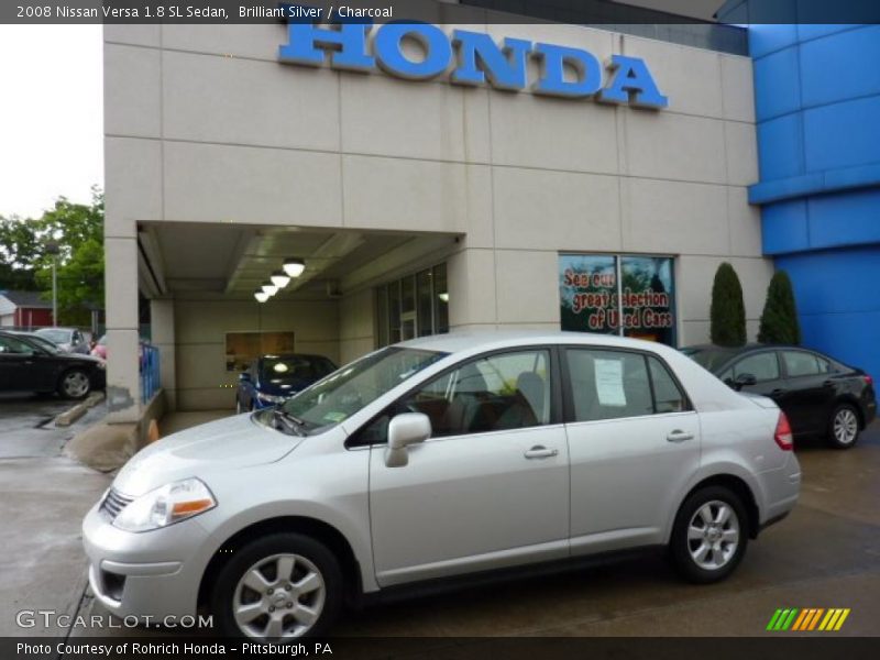 Brilliant Silver / Charcoal 2008 Nissan Versa 1.8 SL Sedan