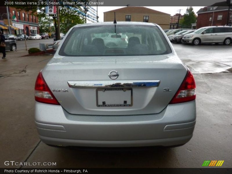 Brilliant Silver / Charcoal 2008 Nissan Versa 1.8 SL Sedan