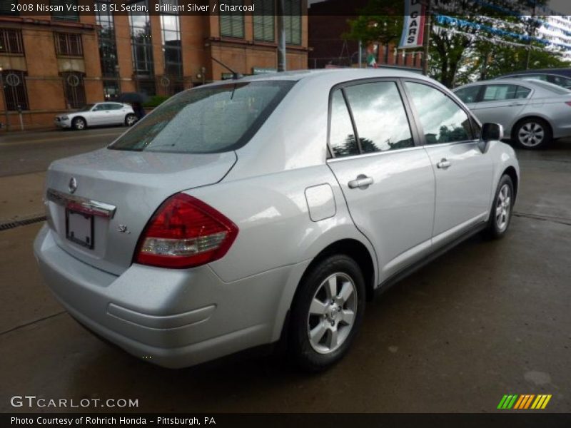 Brilliant Silver / Charcoal 2008 Nissan Versa 1.8 SL Sedan