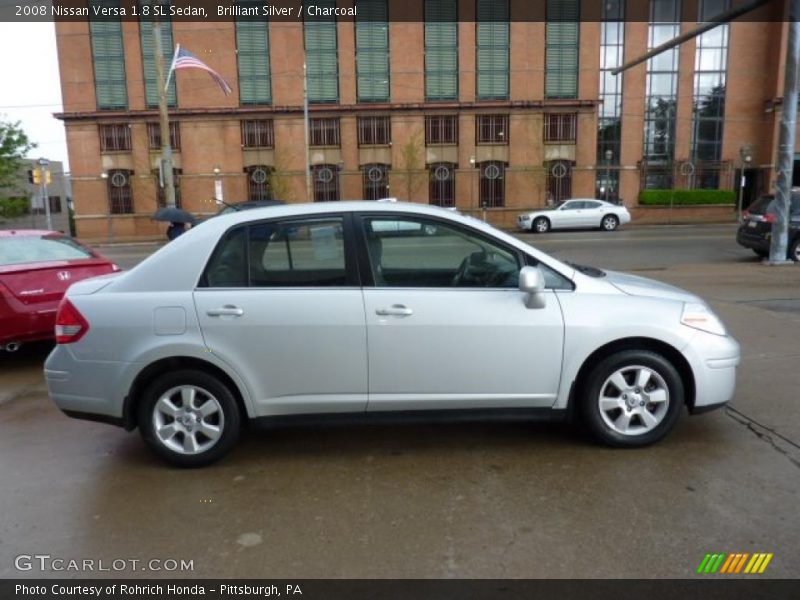 Brilliant Silver / Charcoal 2008 Nissan Versa 1.8 SL Sedan