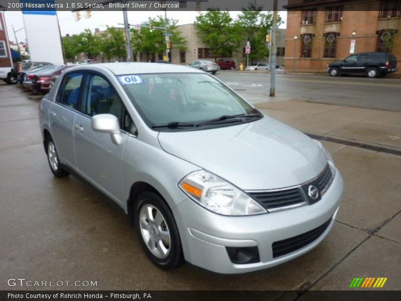 Brilliant Silver / Charcoal 2008 Nissan Versa 1.8 SL Sedan