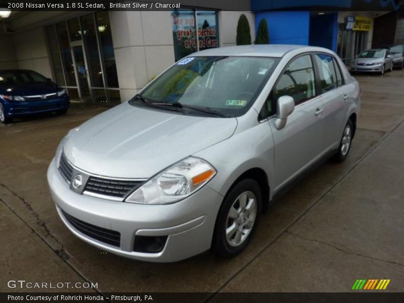 Brilliant Silver / Charcoal 2008 Nissan Versa 1.8 SL Sedan