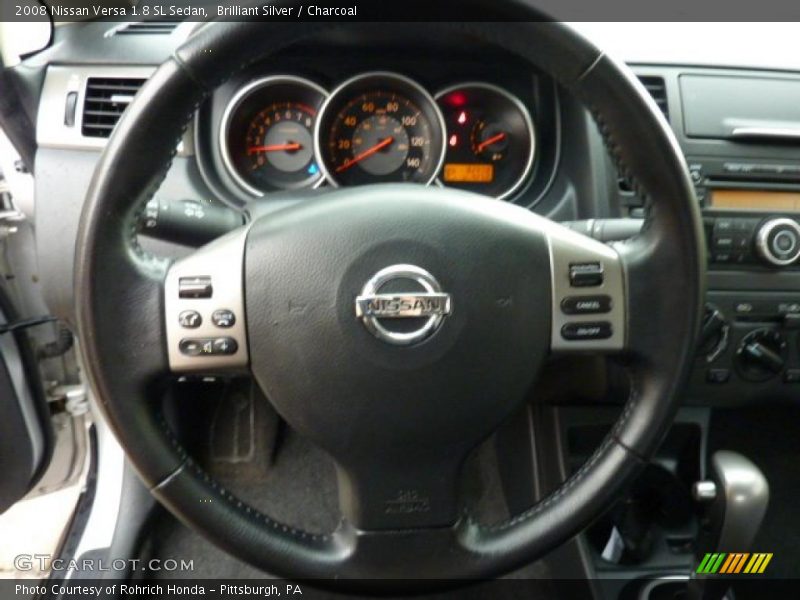 Brilliant Silver / Charcoal 2008 Nissan Versa 1.8 SL Sedan