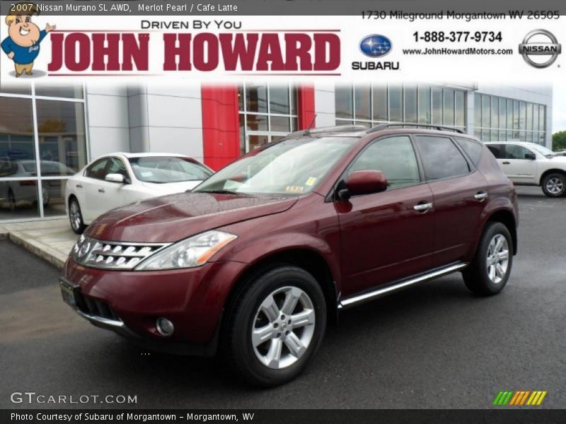 Merlot Pearl / Cafe Latte 2007 Nissan Murano SL AWD