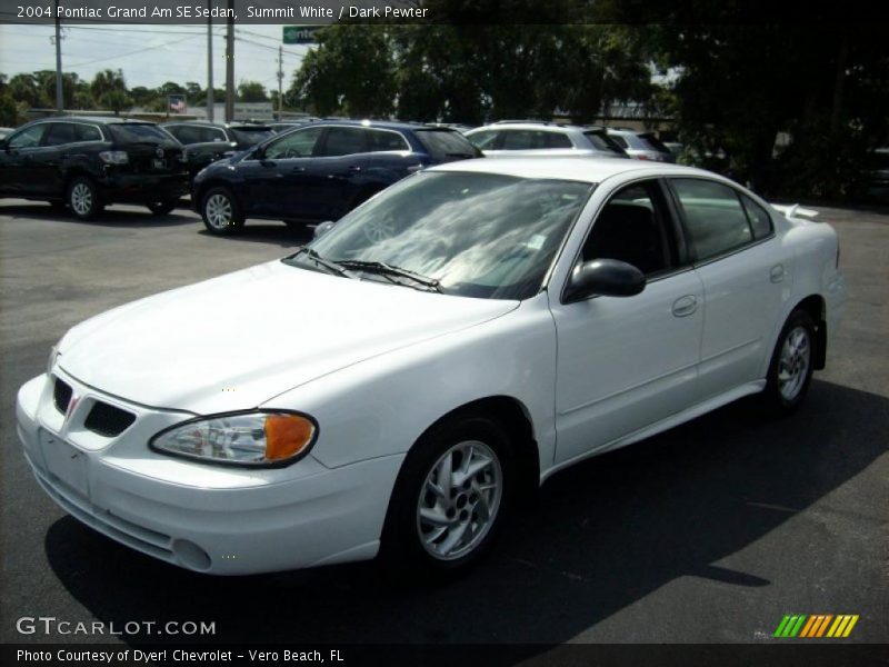 Summit White / Dark Pewter 2004 Pontiac Grand Am SE Sedan