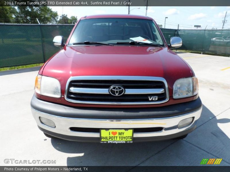 Sunfire Red Pearl / Gray 2001 Toyota Tundra SR5 TRD Extended Cab 4x4