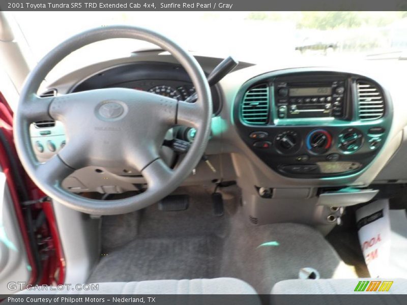 Sunfire Red Pearl / Gray 2001 Toyota Tundra SR5 TRD Extended Cab 4x4