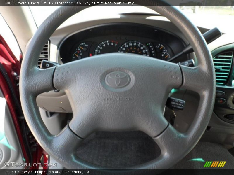 Sunfire Red Pearl / Gray 2001 Toyota Tundra SR5 TRD Extended Cab 4x4