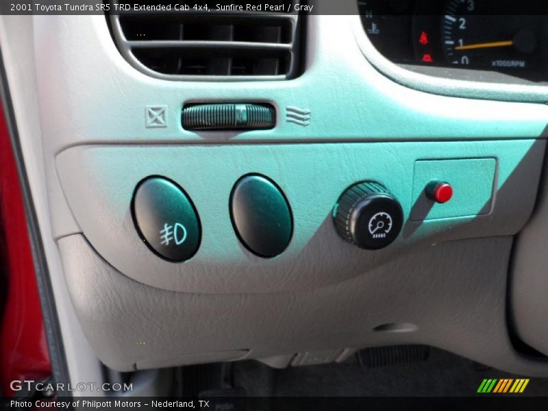 Sunfire Red Pearl / Gray 2001 Toyota Tundra SR5 TRD Extended Cab 4x4