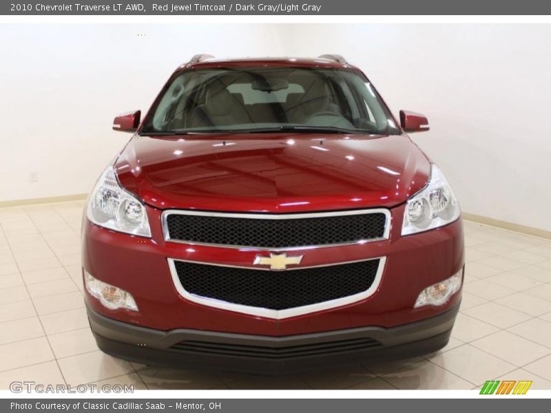 Red Jewel Tintcoat / Dark Gray/Light Gray 2010 Chevrolet Traverse LT AWD