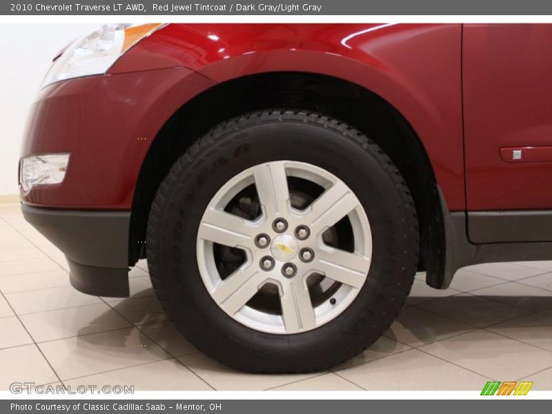 Red Jewel Tintcoat / Dark Gray/Light Gray 2010 Chevrolet Traverse LT AWD