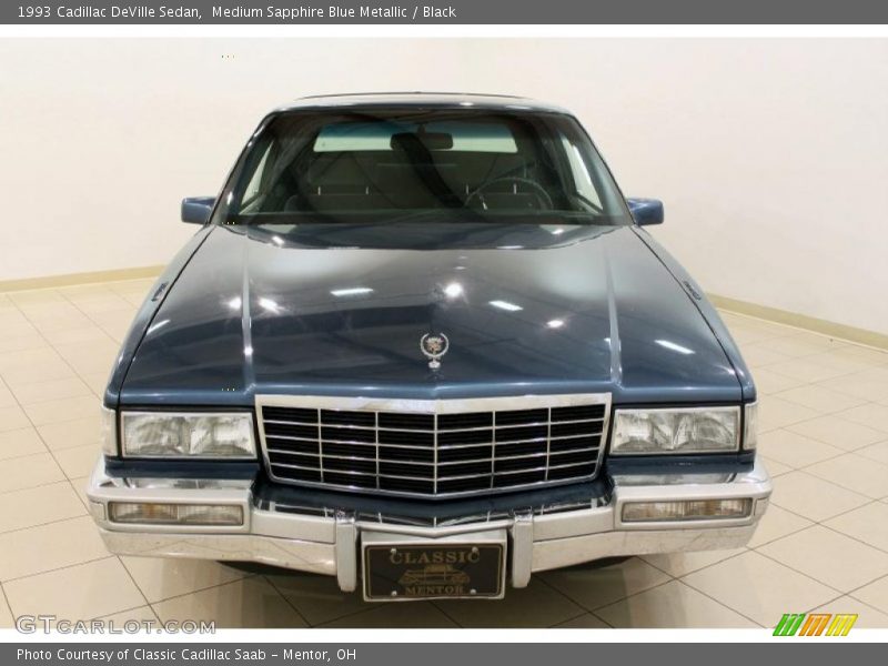 Medium Sapphire Blue Metallic / Black 1993 Cadillac DeVille Sedan