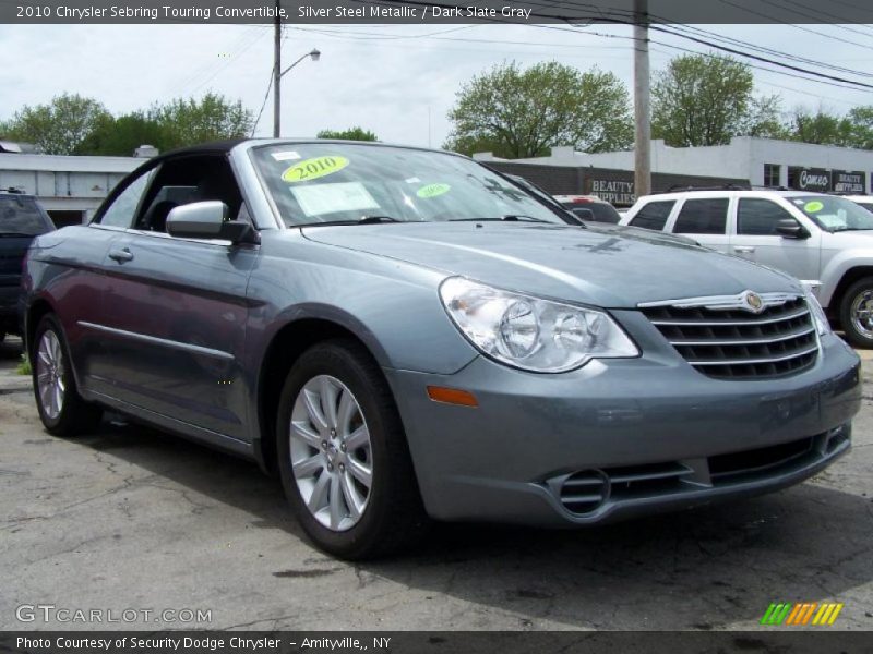Silver Steel Metallic / Dark Slate Gray 2010 Chrysler Sebring Touring Convertible