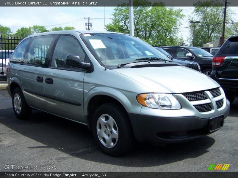 Bright Silver Metallic / Gray 2003 Dodge Caravan SE