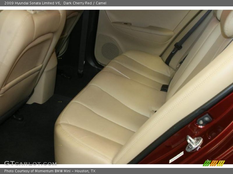 Dark Cherry Red / Camel 2009 Hyundai Sonata Limited V6