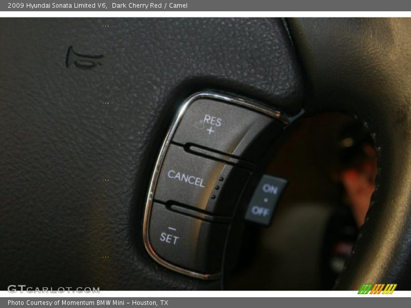 Dark Cherry Red / Camel 2009 Hyundai Sonata Limited V6