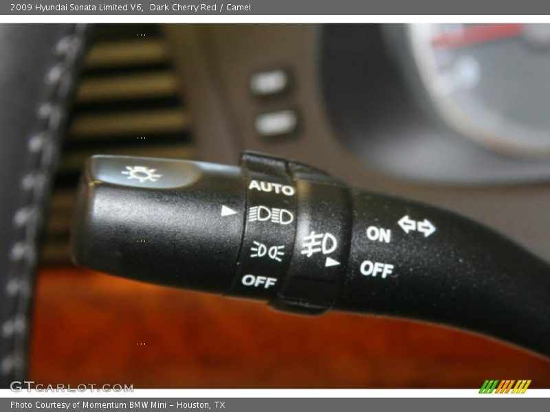 Dark Cherry Red / Camel 2009 Hyundai Sonata Limited V6