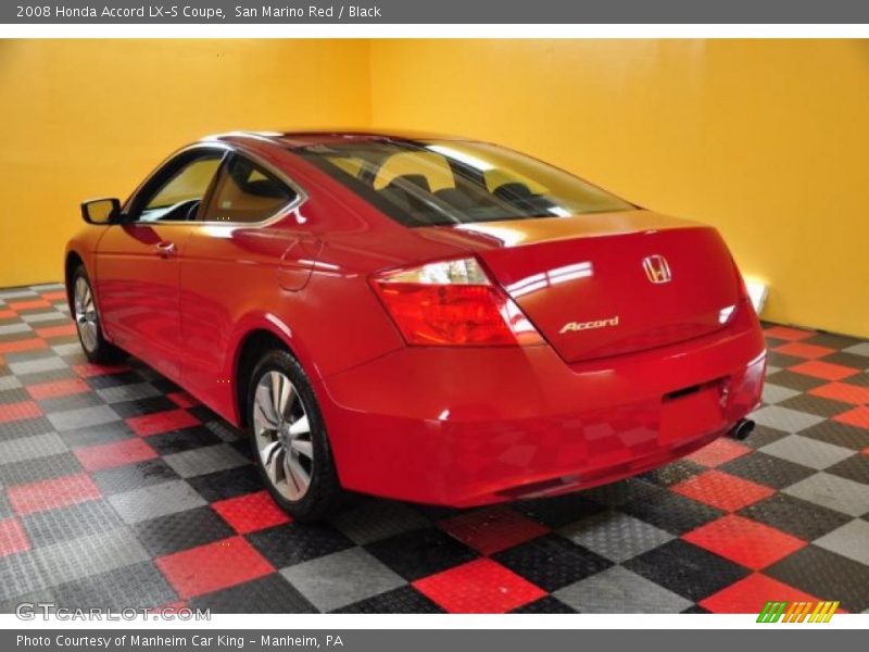 San Marino Red / Black 2008 Honda Accord LX-S Coupe