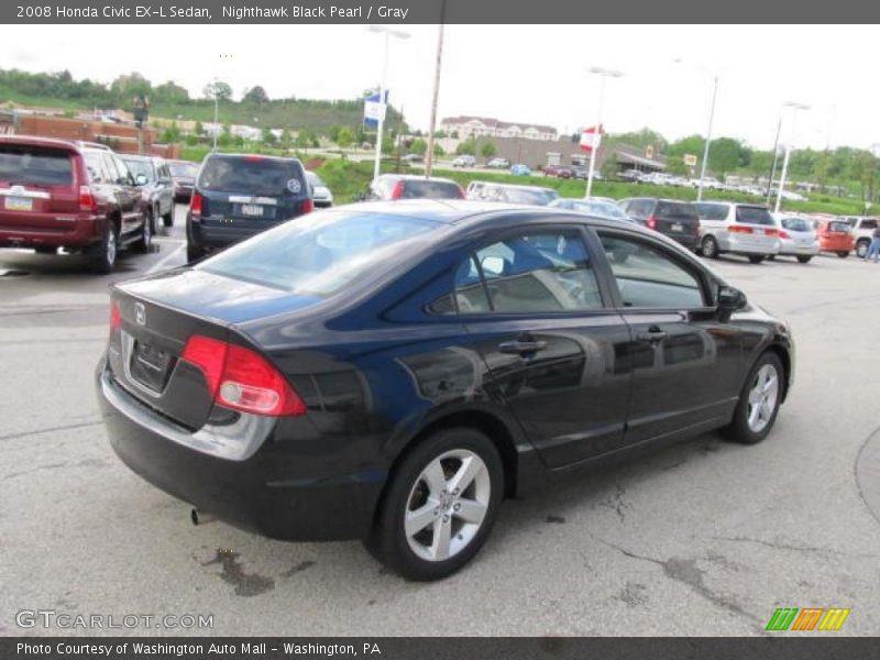 Nighthawk Black Pearl / Gray 2008 Honda Civic EX-L Sedan