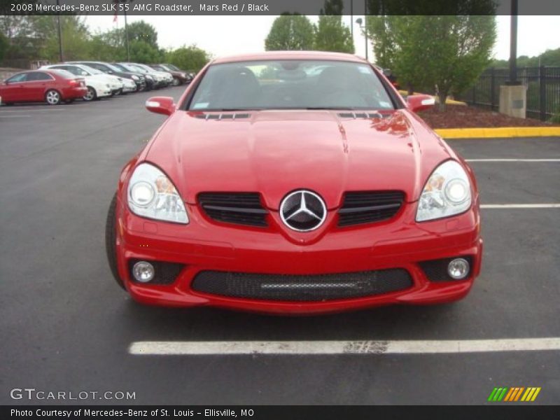 Mars Red / Black 2008 Mercedes-Benz SLK 55 AMG Roadster
