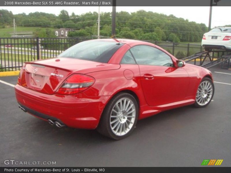 Mars Red / Black 2008 Mercedes-Benz SLK 55 AMG Roadster